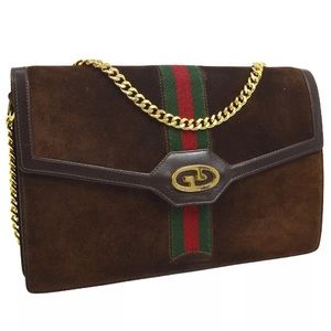 ❌SOLD❌GUCCI VINTAGE SUEDE SHOULDER BAG 2 WAYS